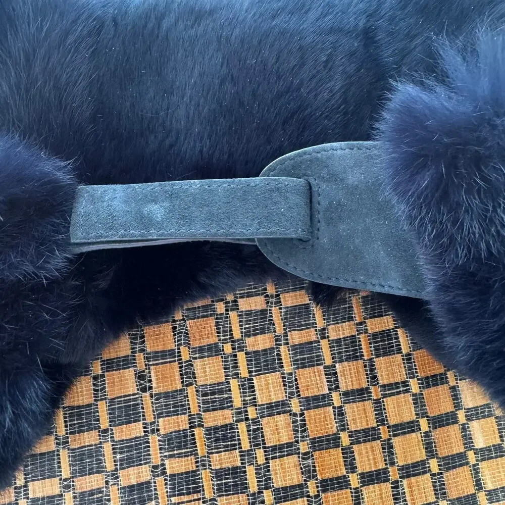 NWOT Max Mara Attinia Rabbit Fur Trapper Hat / Headband